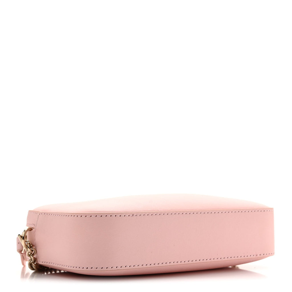 Dollar Calfskin Enamel Monochrome Super Mini GG Marmont Chain Shoulder Bag Light Pink Blue