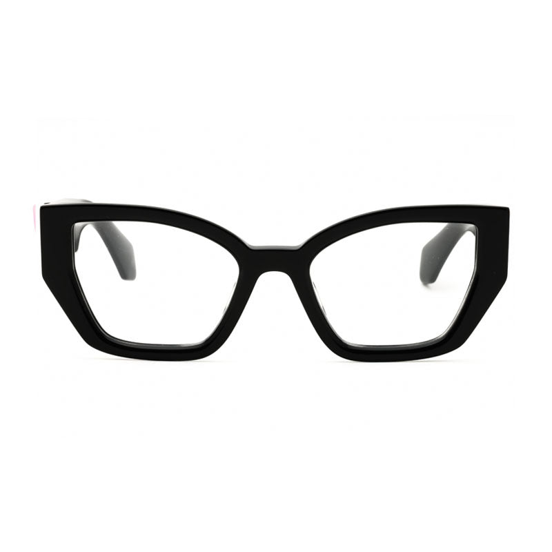 Off-White Eyeglasses Cat Eye Full Rim, Black Frame and Clear Demo Lenses Lens OERJ07QSTYLE7Q1000