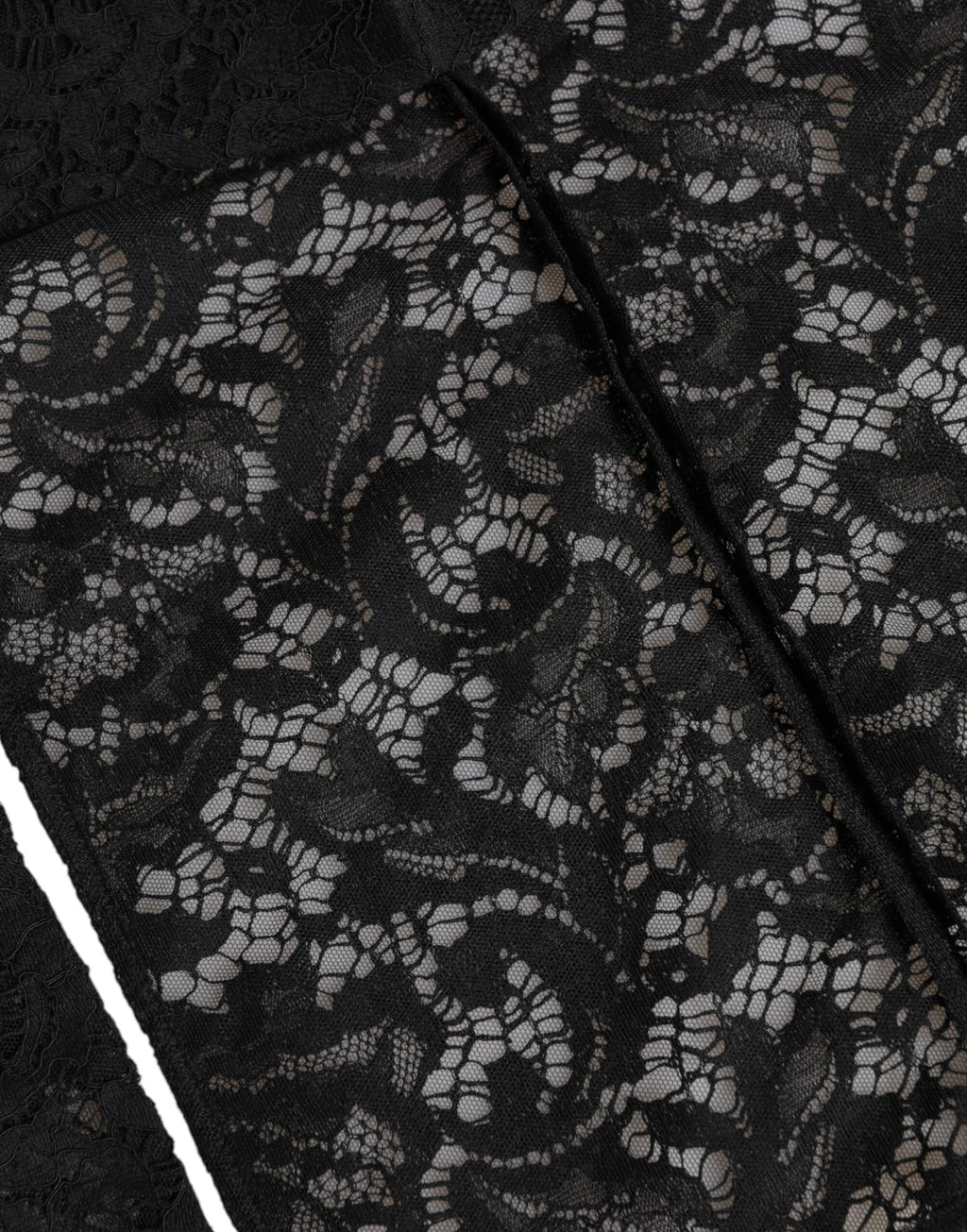 Dolce & Gabbana Black Floral Lace Whole Head Wrap Women's Hat
