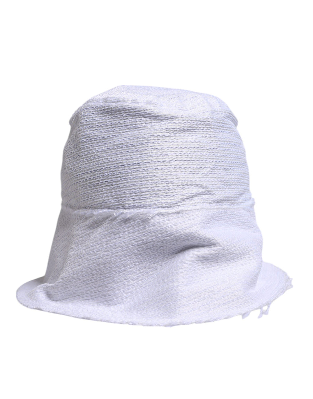 Dolce & Gabbana White Polyester Wide Brim Bucket Men's Hat