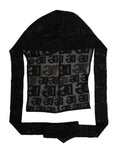 Dolce & Gabbana Black Logo Mesh Whole Head Wrap Women's Hat