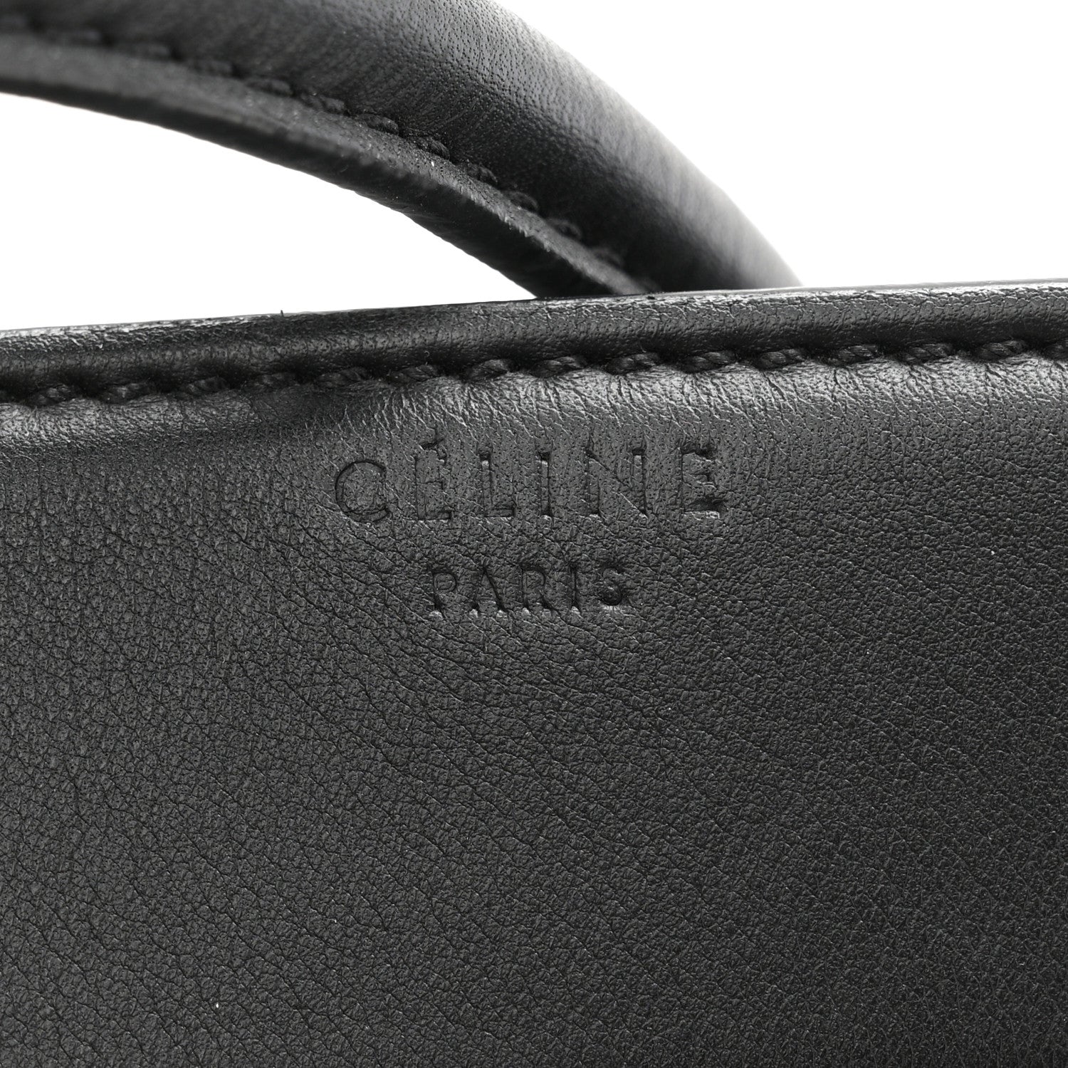 Grained Calfskin Medium Phantom Luggage Black