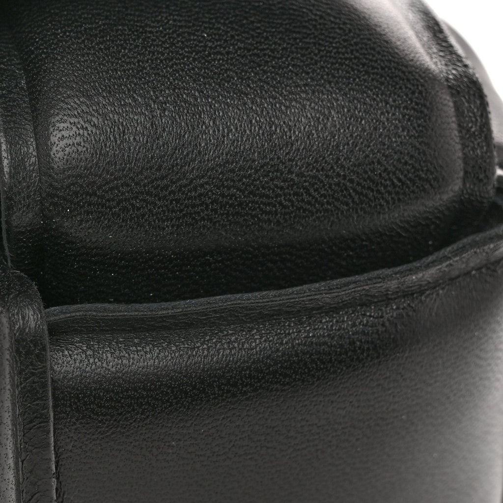 Paper Calfskin Maxi Intreccio Padded Cassette Crossbody Bag Black