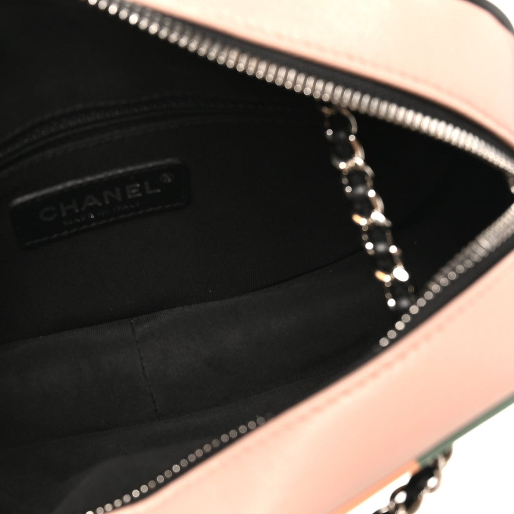 Calfskin Quilted Cuba Camera Bag Black Multicolor