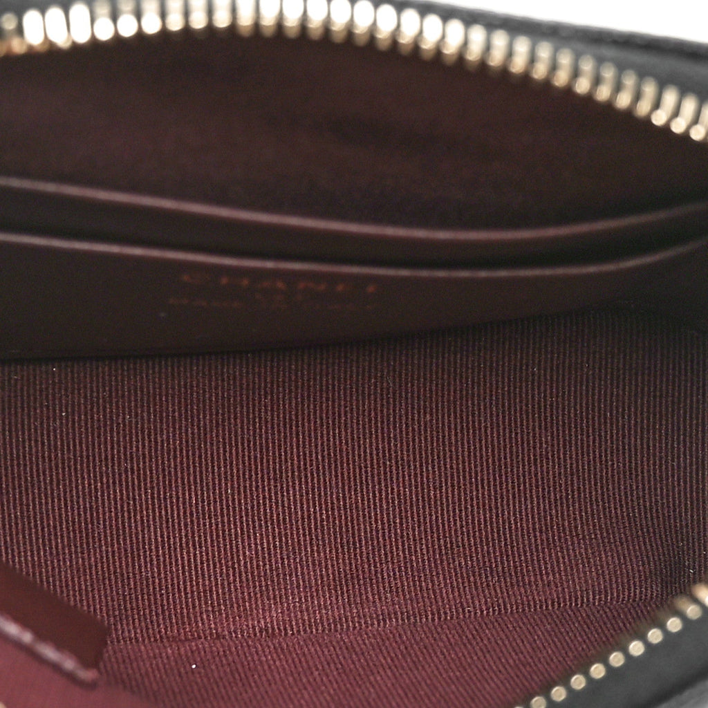 Caviar Quilted Classic Clutch With Chain Black