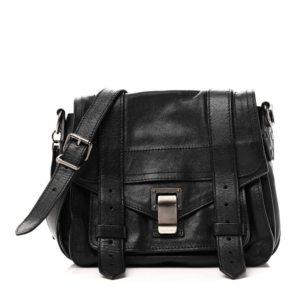 Lambskin PS1 Pouch Messenger Black