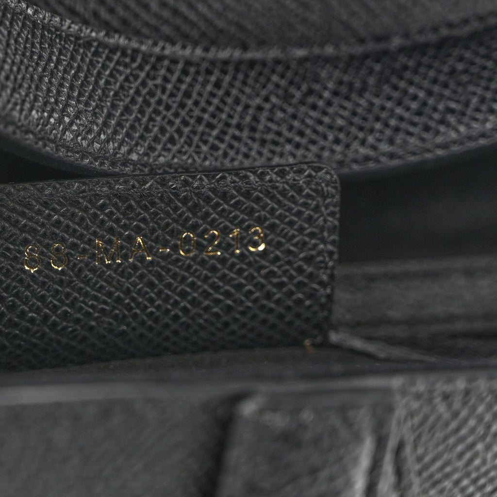 Grained Calfskin Saddle Bag With Strap Black