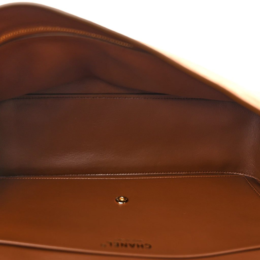 Suede Calfskin Small Souplissimo Maxi Flap Camel
