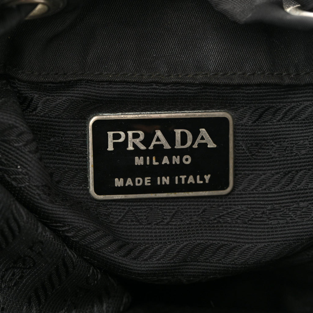 Nylon Vela Mini Cinch Backpack Black