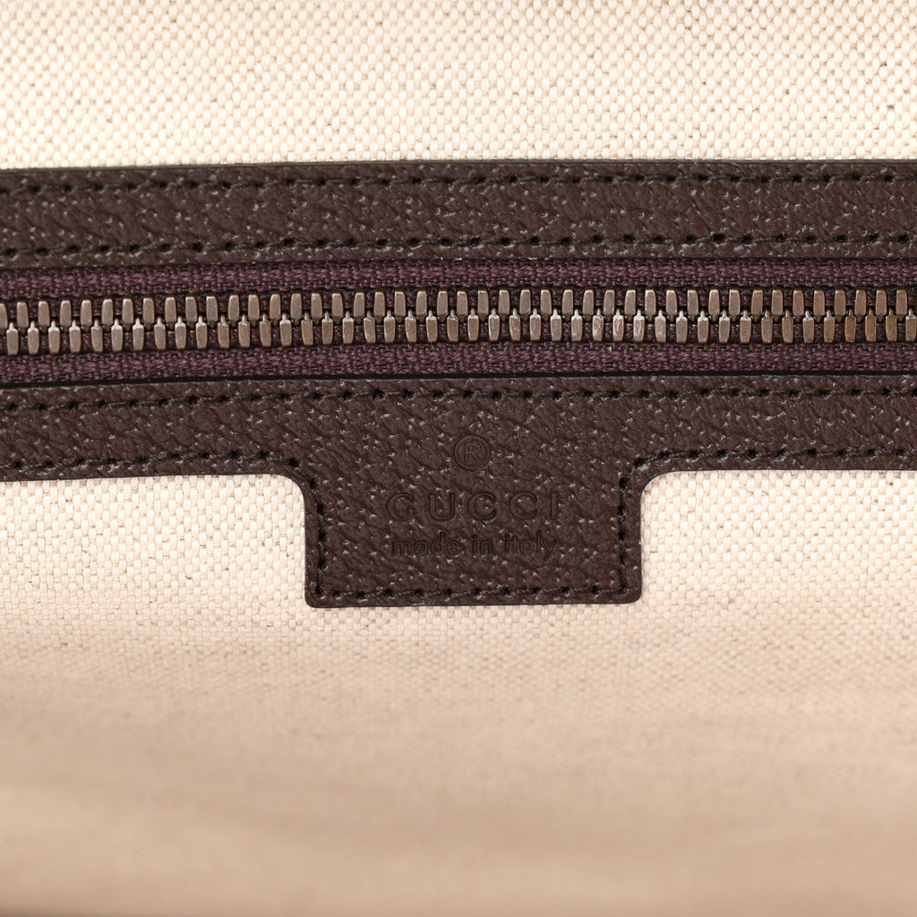 Suede Jumbo GG Debossed Textured Dollar Calfskin Savoy Travel Bag Wood Brown Chocolate