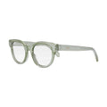 Celine Eyeglasses Square Full Rim, Transparent Teal Frame and Clear Demo Lens Lens CL50109I093