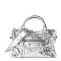 Metallized Arena Lambskin Classic Silver Hardware Le City Mini Silver