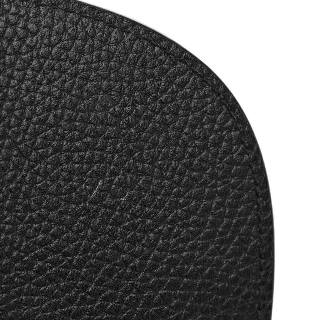 Pebbled Calfskin Medium Soho Flap Crossbody Black