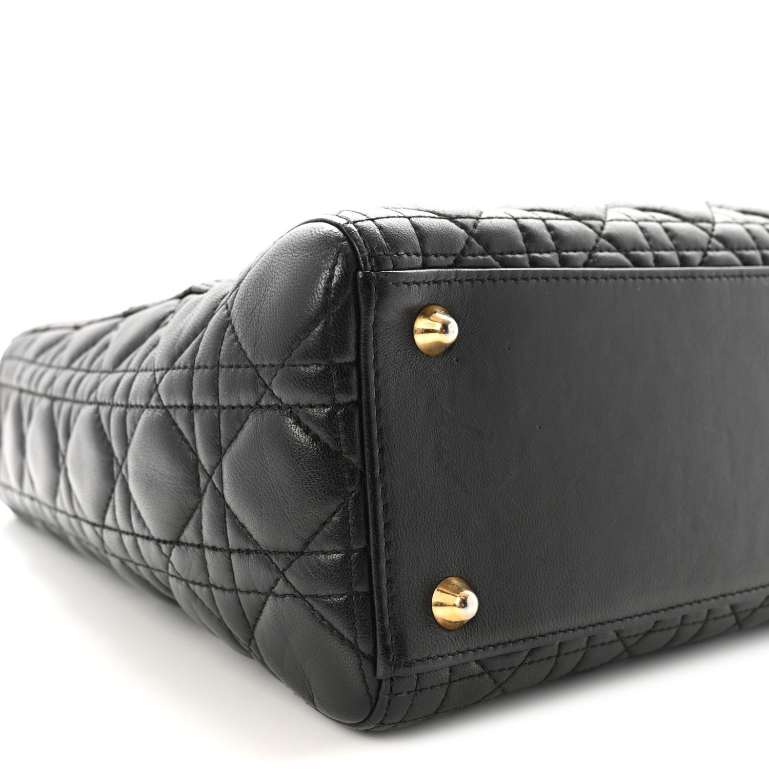 Lambskin Cannage Large Lady Dior Black