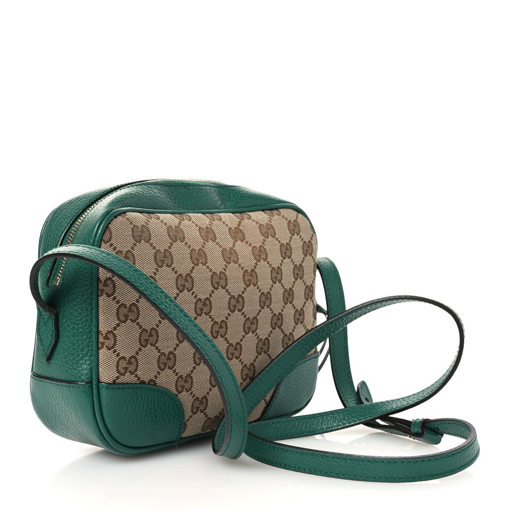 Monogram Dollar Calfskin Mini Bree Messenger Bag Beige Ebony Emerald