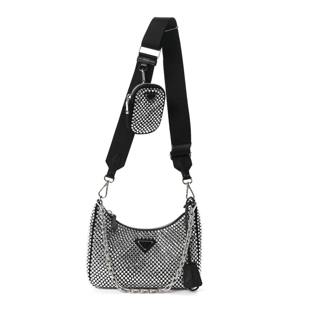 Satin Crystal Re-Edition 2005 Shoulder Bag Cristal