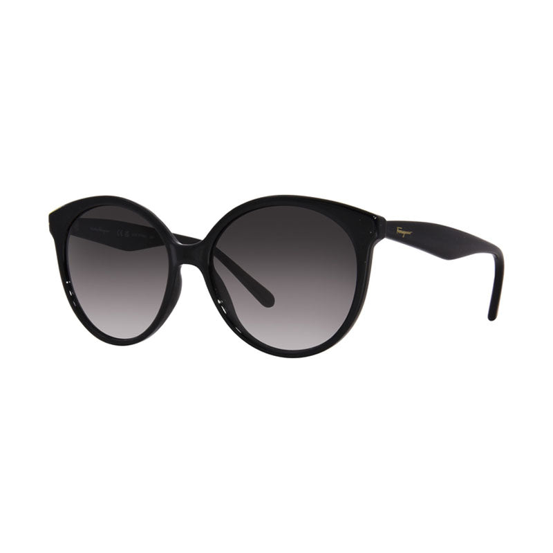 Salvatore Ferragamo Sunglasses Rectangle Full Rim, Black Frame and Grey Gradient Lens SF1071S001