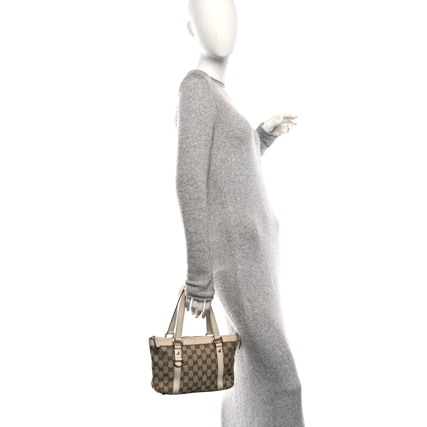 Monogram Small Abbey Tote Off White