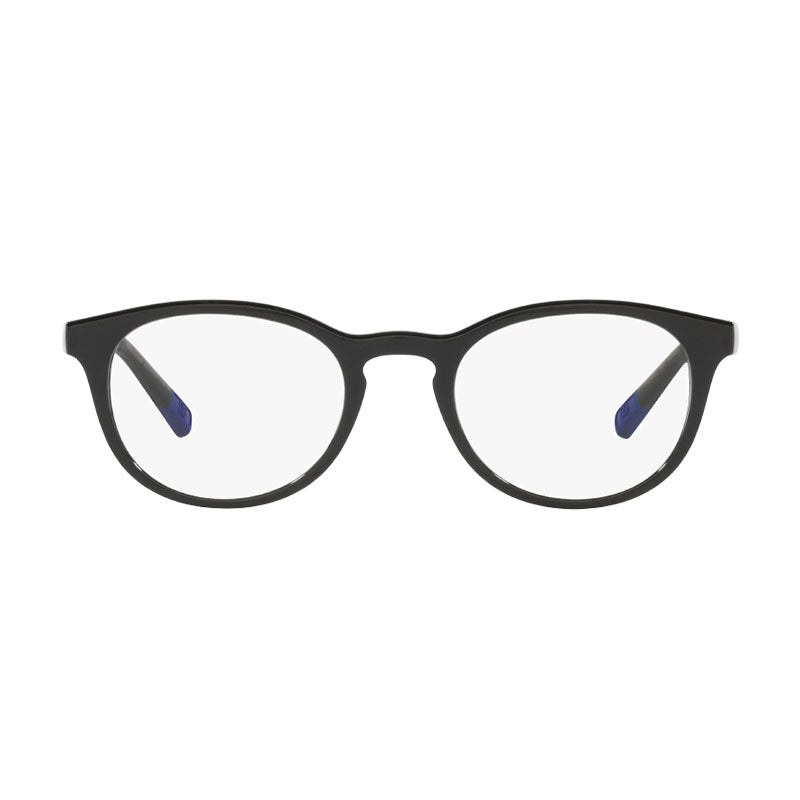 Dolce & Gabbana Eyeglasses Round Full Rim, Black Frame and Clear Blue Light Block Lenses Lens DG5090501