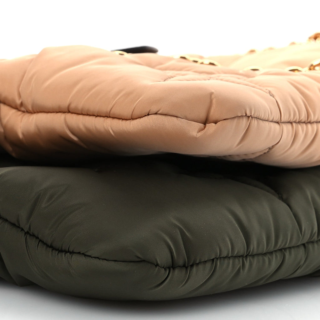 Econyl Monogram Pillow Maxi Multi Pochette Accessories Kaki Beige