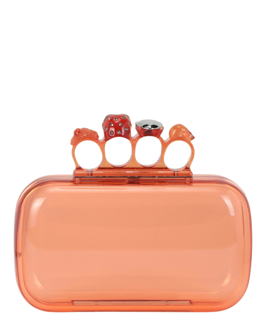 Alexander McQueen Womens Skull Four-Ring Clutch