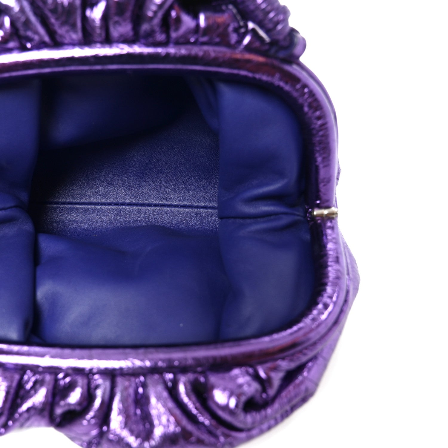 Metallic Crinkled Lambskin The Mini Pouch Viola