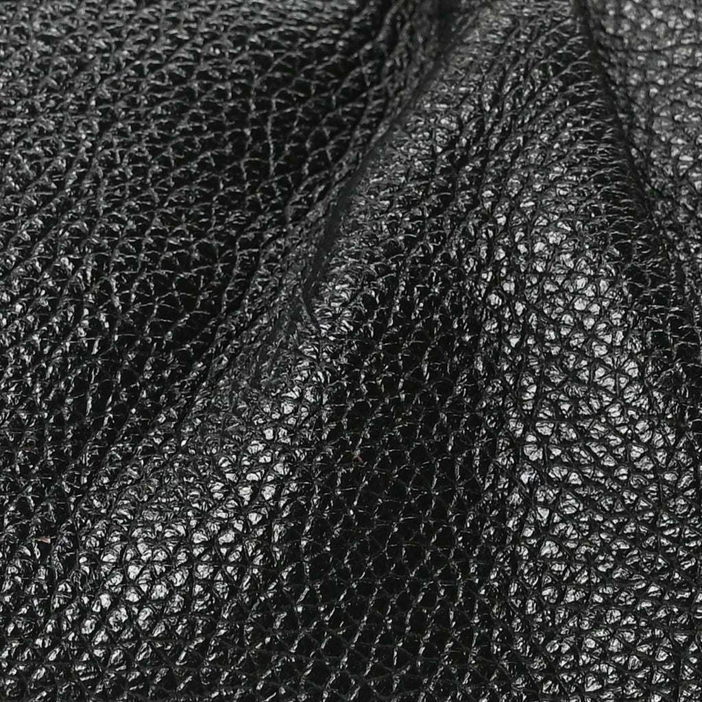 Grained Calfskin Logo XL Cloud Clutch Black