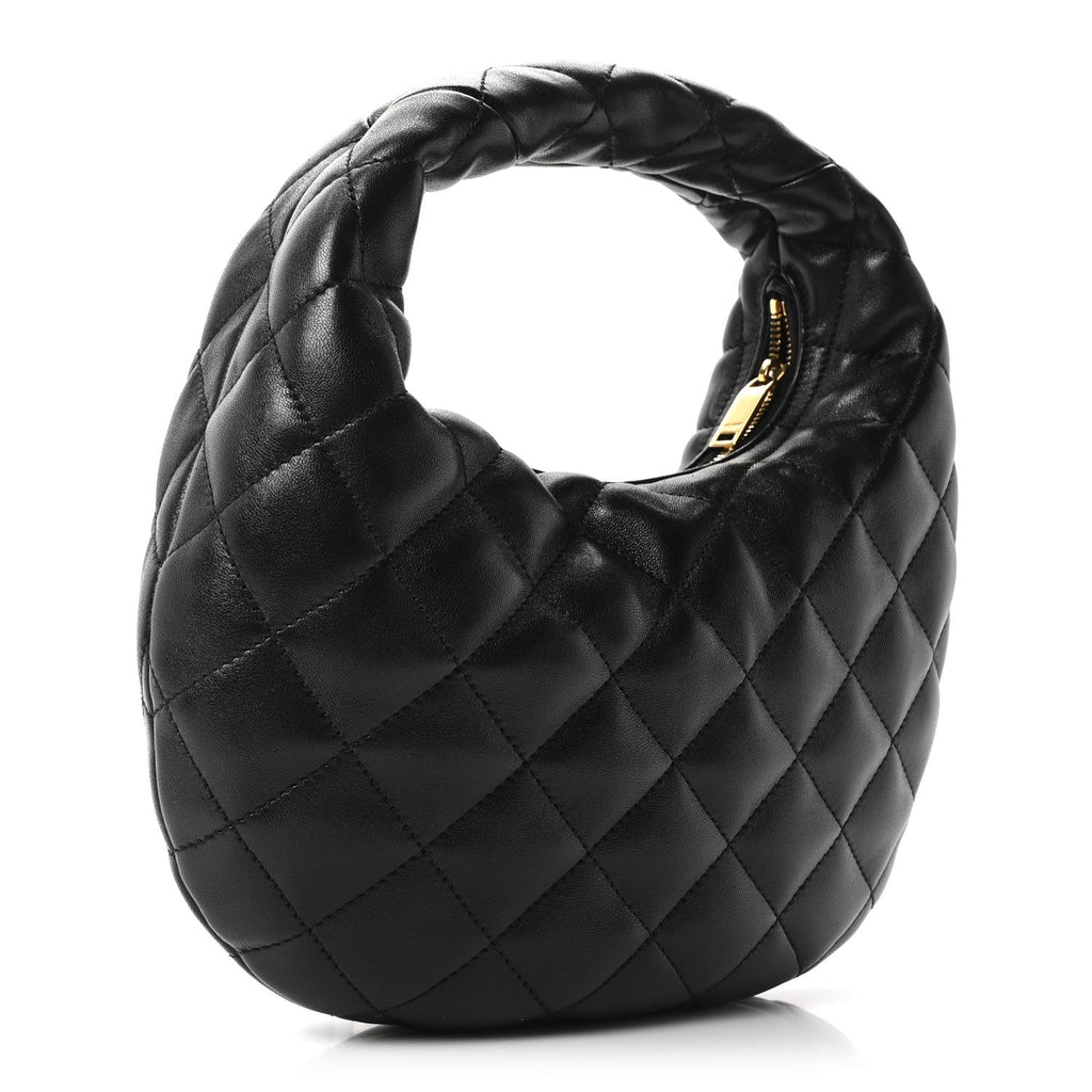 Lambskin Quilted Icarino Bag Black