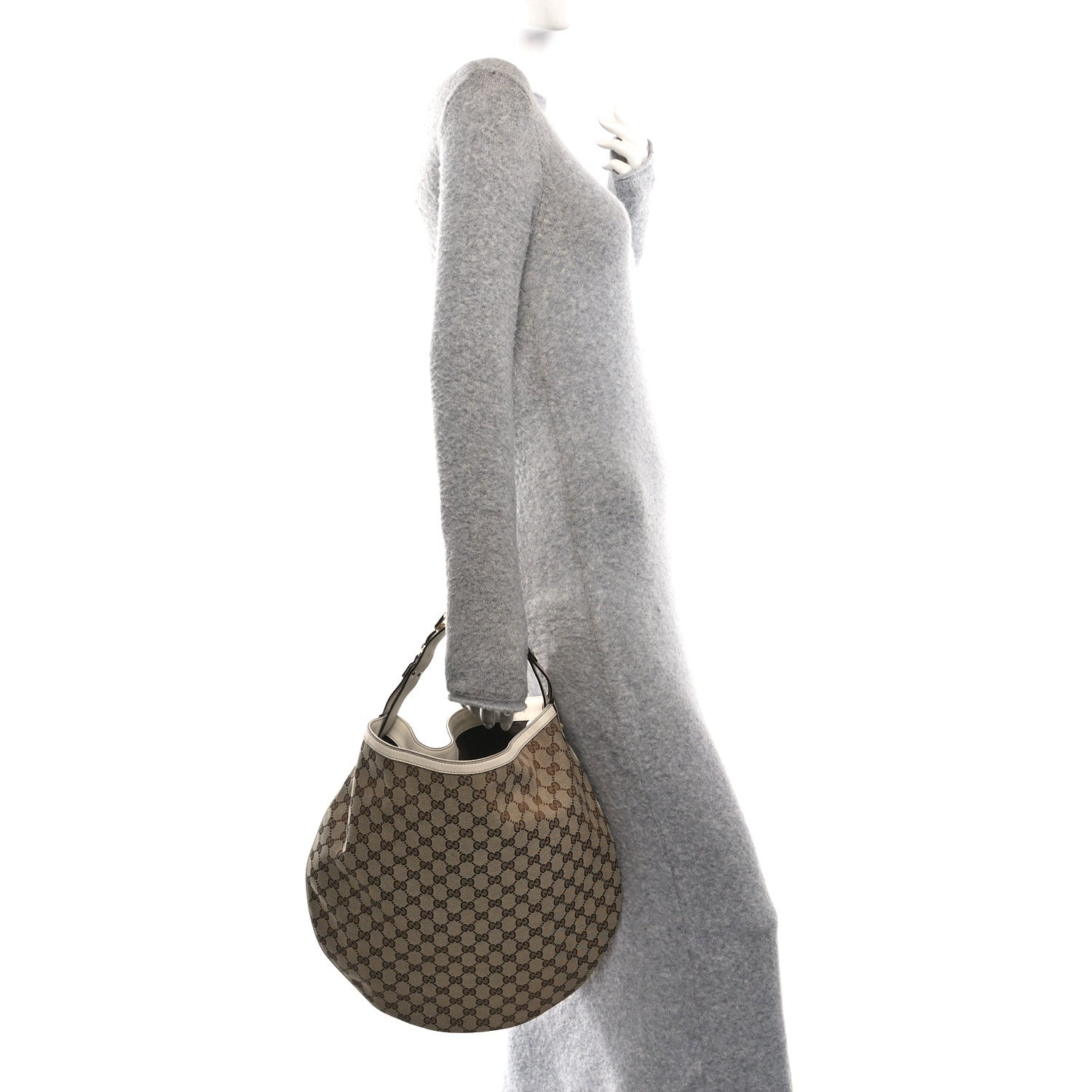 Monogram Large Wave Hobo Off White