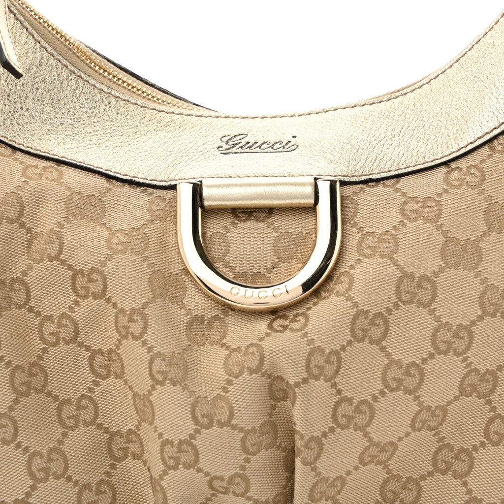 Monogram Large D Gold Hobo Gold