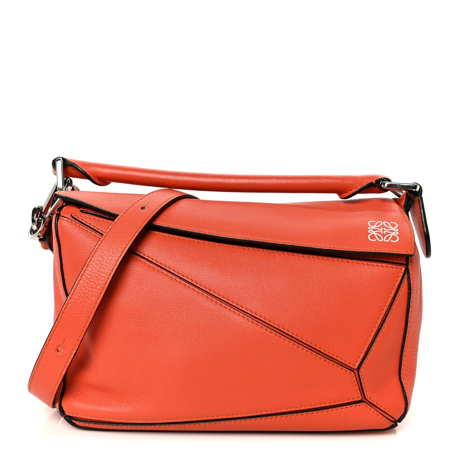 Calfskin Small Puzzle Bag Orange