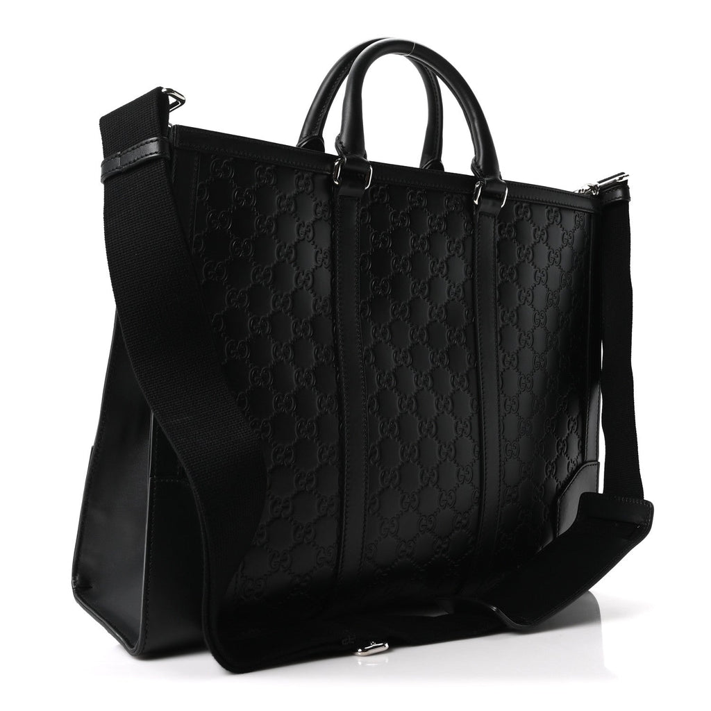 Guccissima Signature Briefcase Black