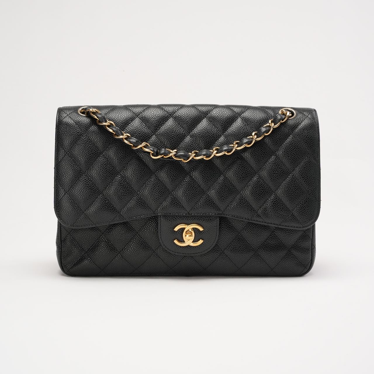 Chanel Jumbo Classic Double Flap Bag Caviar 2015