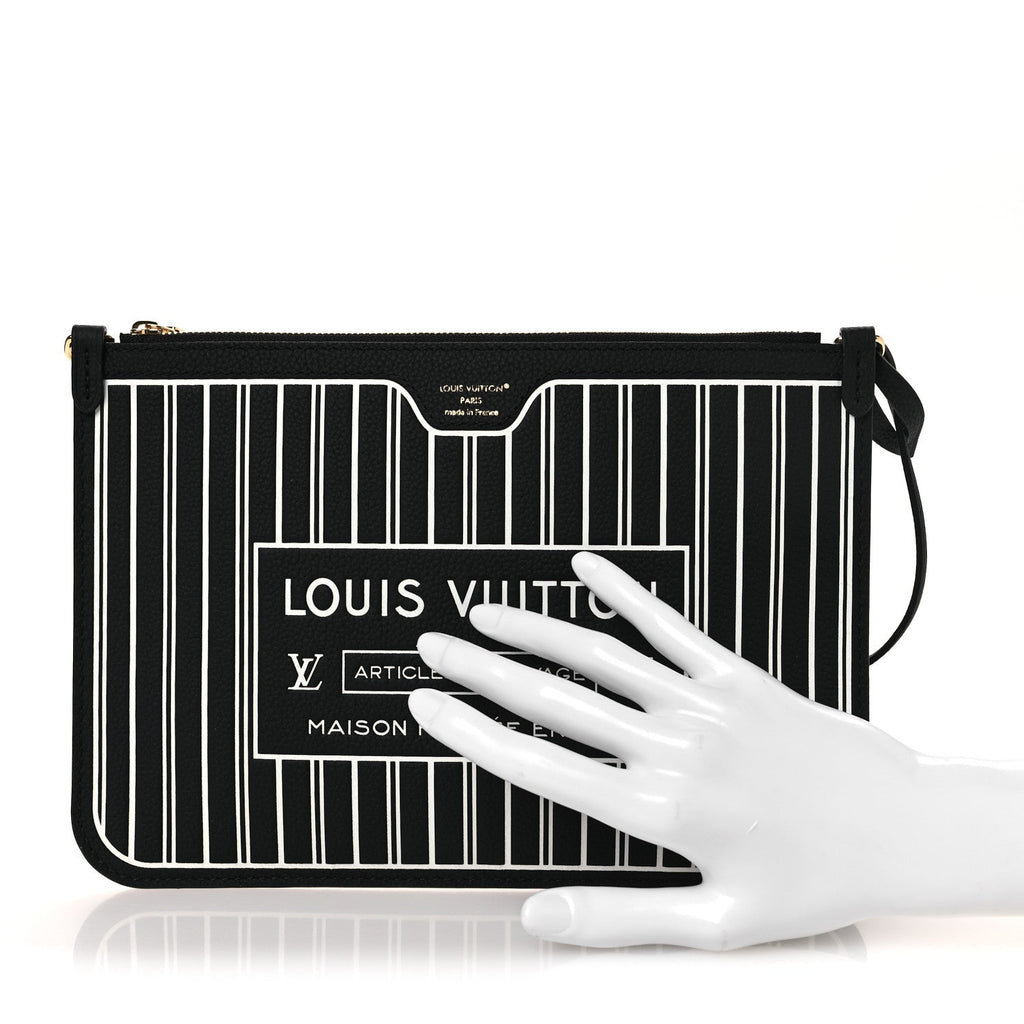 Calfskin Neverfull Inside Out MM Pochette Black