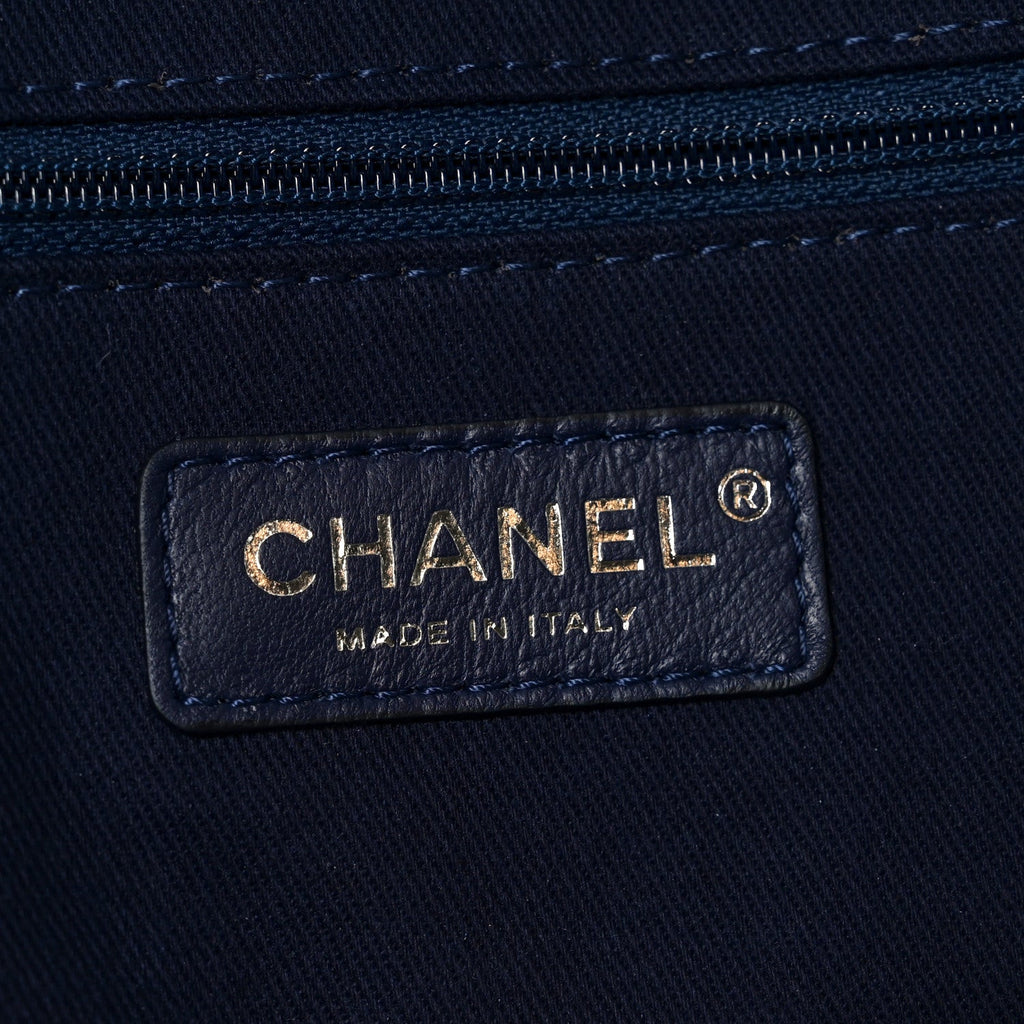 Canvas Large Shopping Tote Dark Blue
