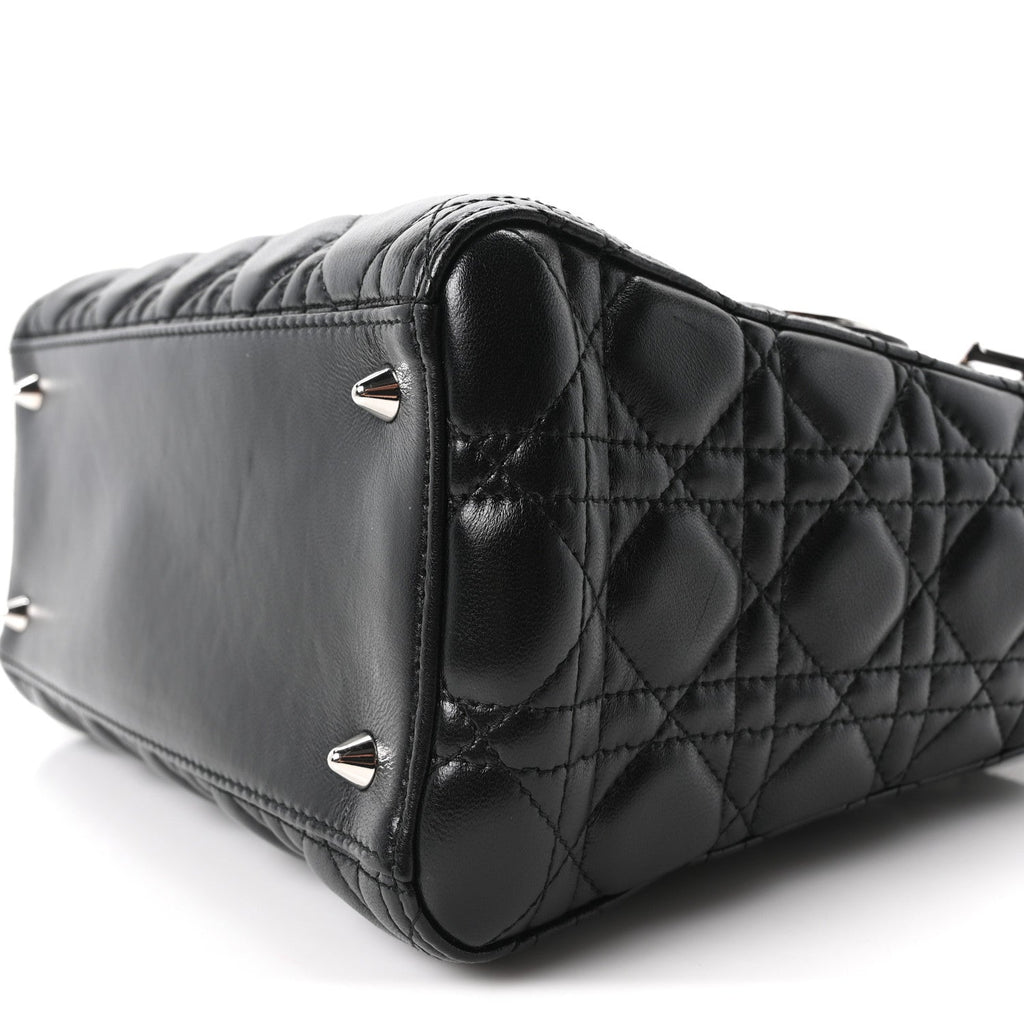 Lambskin Cannage Medium Lady Dior Black