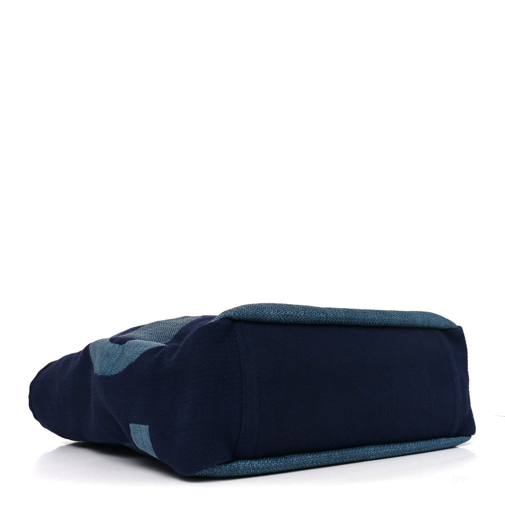 Canvas Large Shopping Tote Dark Blue