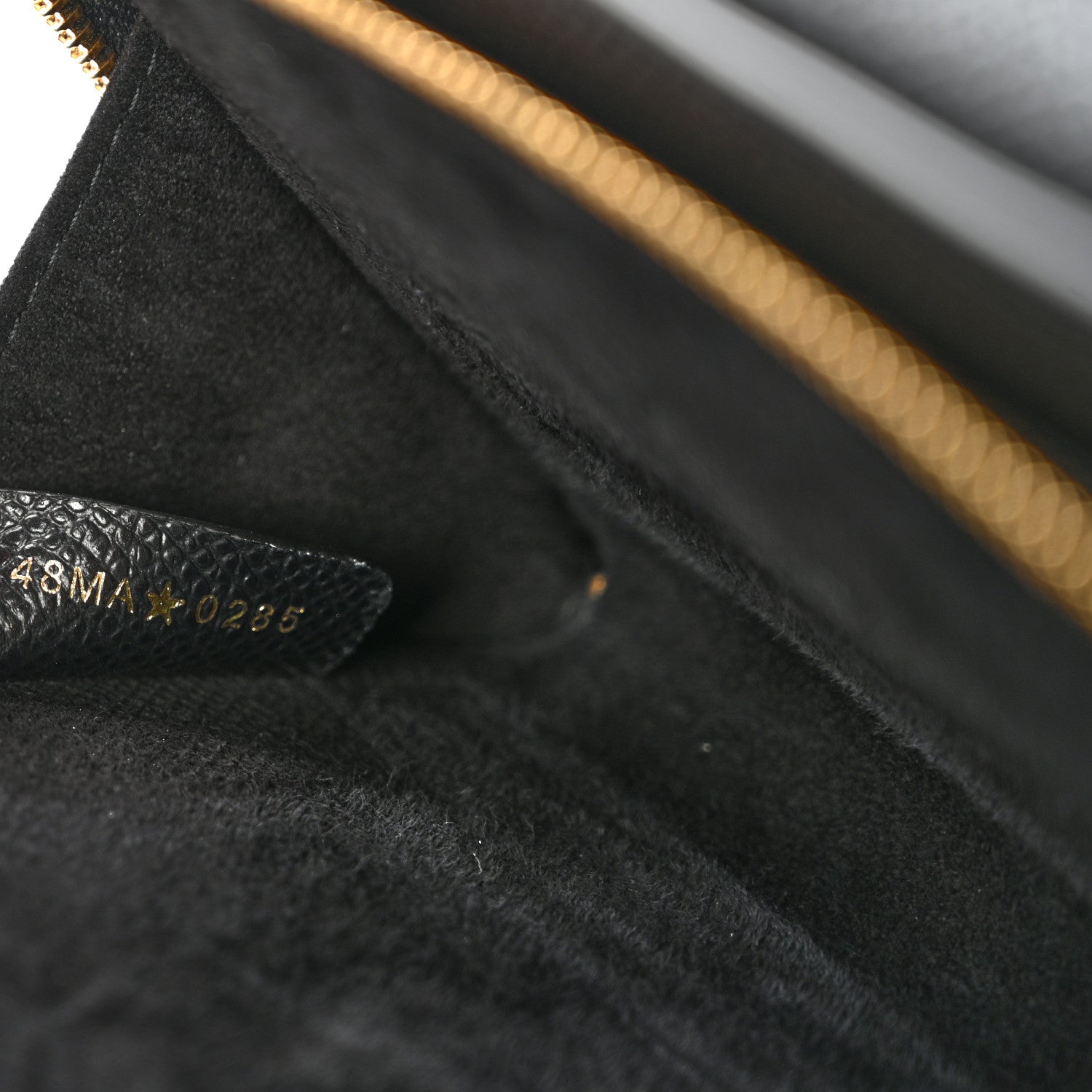 Grained Calfskin Caro Double Pouch Black Black