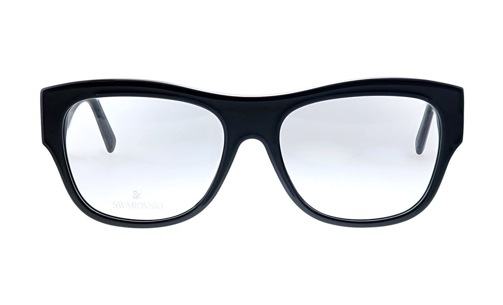 SK 5213 001 53mm Womens Square Eyeglasses Glossy Black