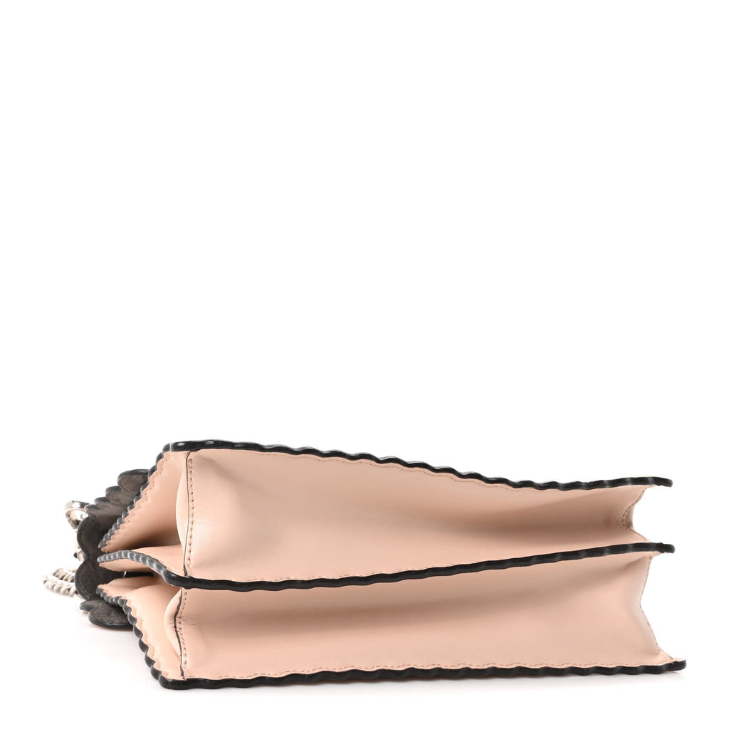 Vitello Liberty Scalloped Studded Kan I Shoulder Bag Plaster