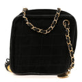 Suede Chocolate Bar Tassel Camera Case Black
