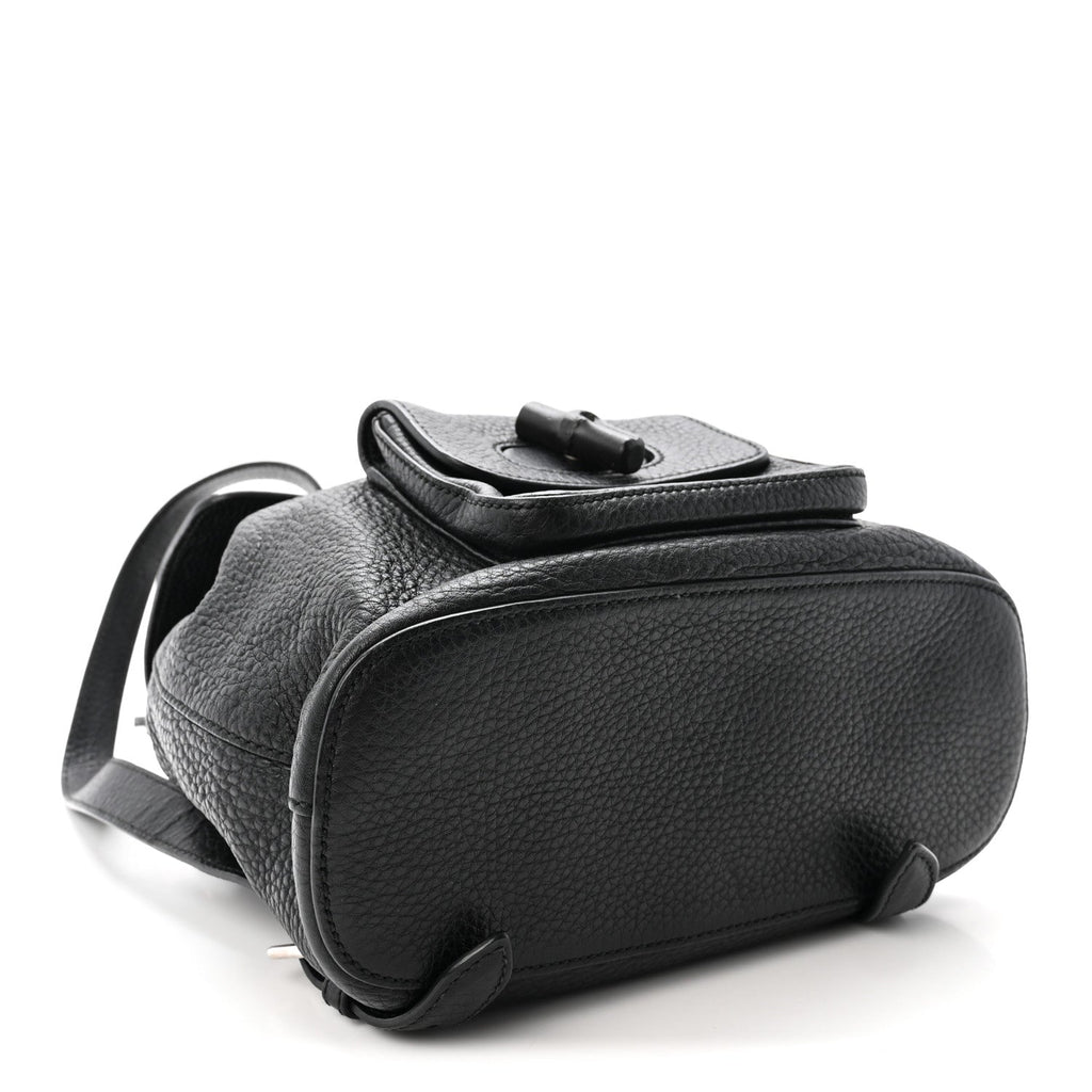 Calfskin Small Bamboo Backpack Black