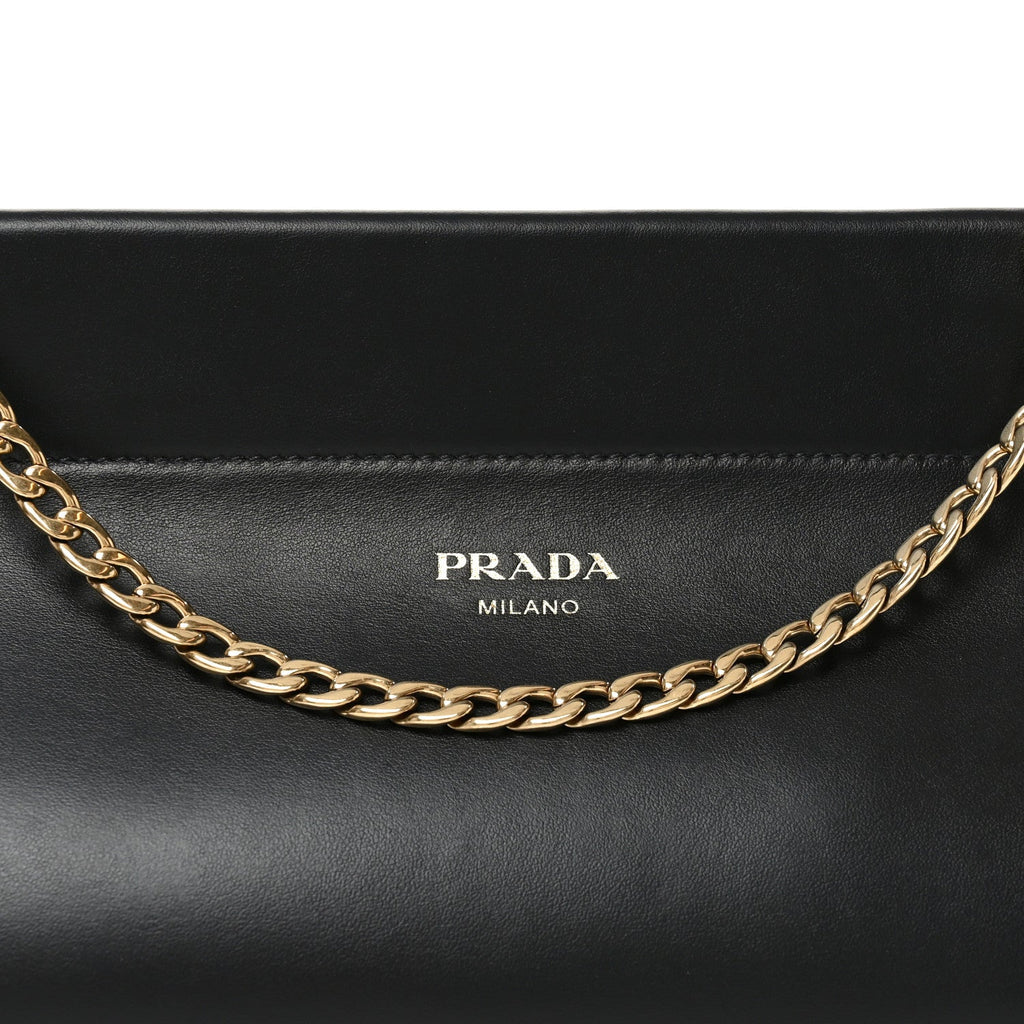 Calfskin Medium Enchaine Bag Black