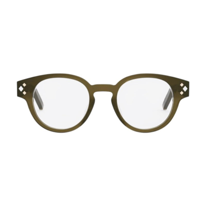 Dior Eyeglasses Round Full Rim, Dark Havana Frame and Clear Demo Lenses Lens CDDIAMONDOR1I2000