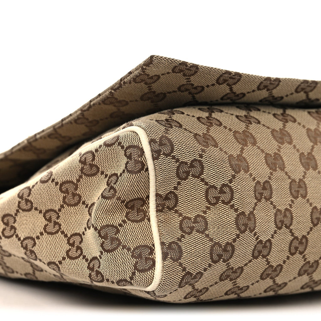 GG Monogram Medium Flap Messenger Bag Beige