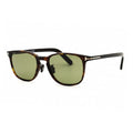 Tom Ford Sunglasses Square Full Rim, Dark Havana Frame and Green Lens FT1048-D52N