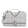 Lambskin Cannage My Dior Top Handle Bag Cloud Blue