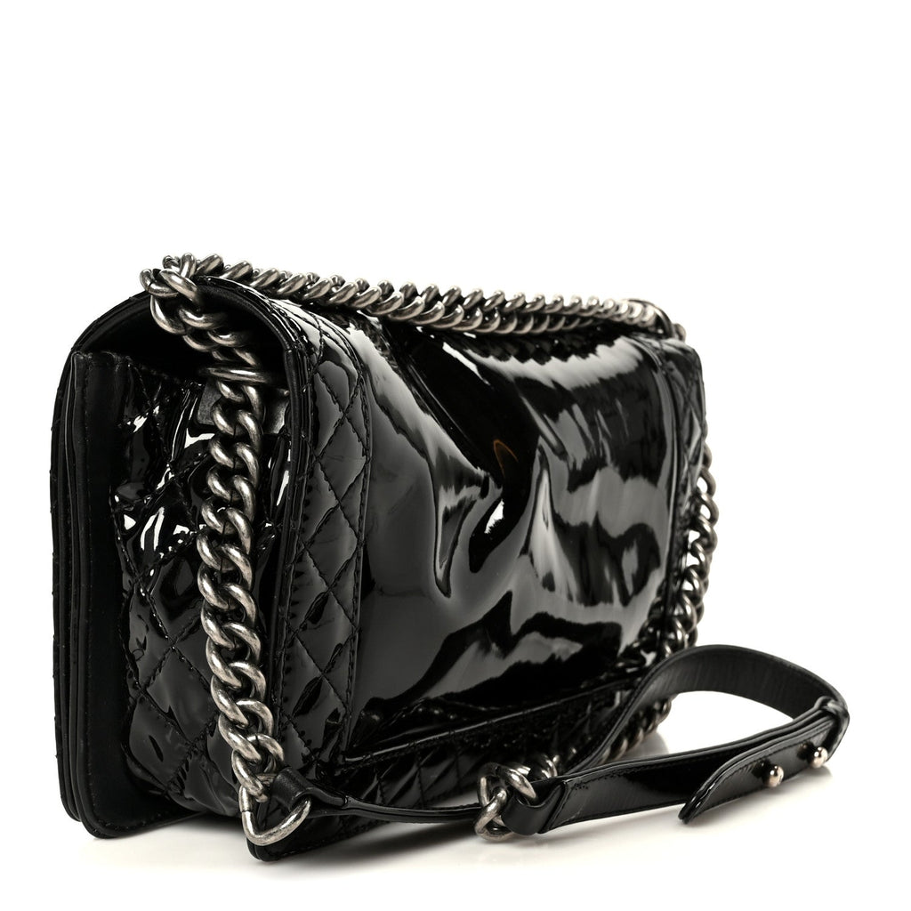 Patent New Medium Boy Reverso Flap Black