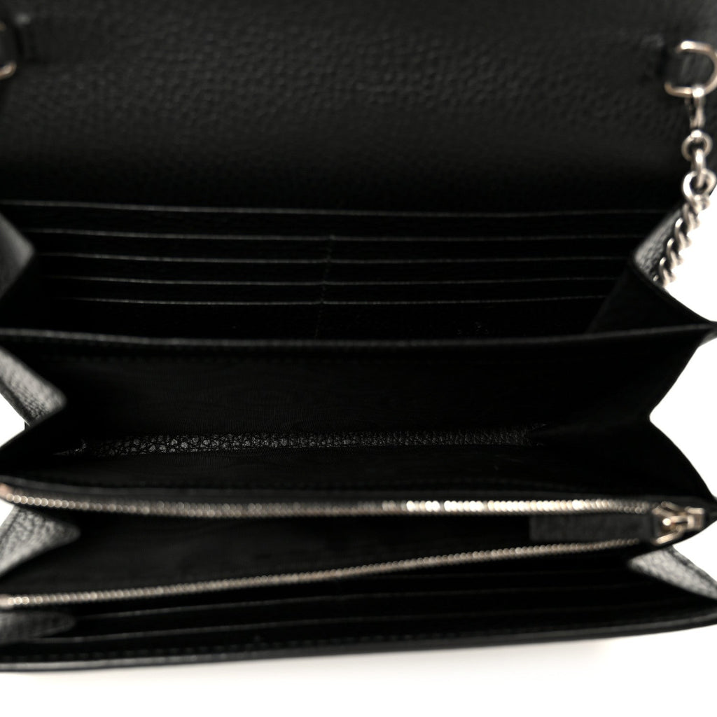 Calfskin Mini Dionysus Chain Wallet Black