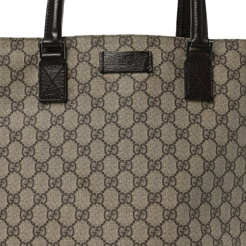 GG Plus Monogram Small Vertical Tote Dark Brown